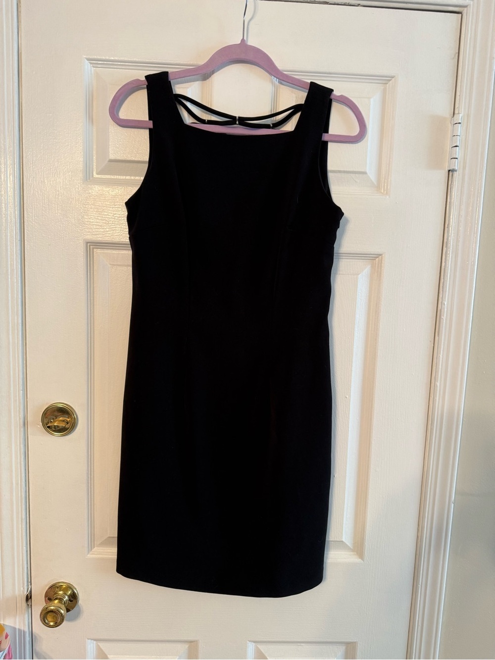 CDC Black Sleeveless Mini Dress with Strappy Back